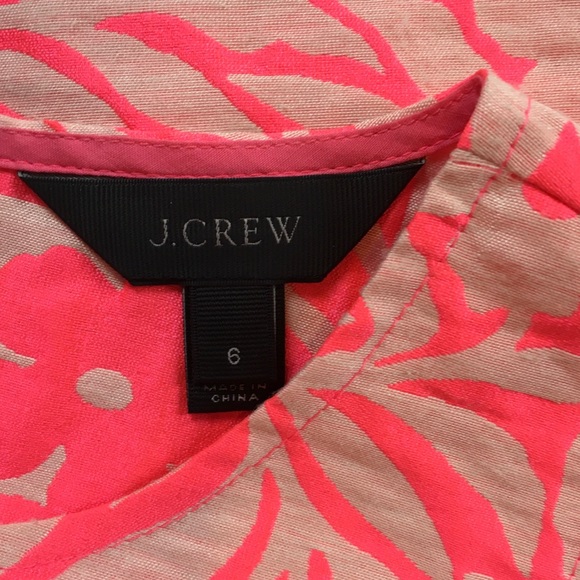 J. Crew plumeria floral jacquard shell in pink - Picture 7 of 9